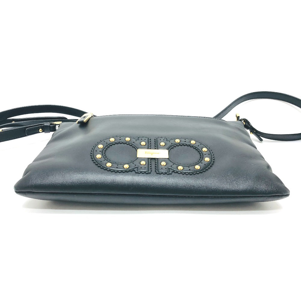 Salvatore Ferragamo Gancini bag bag shoulder bag shoulder bag shoulder bag leather ladies black