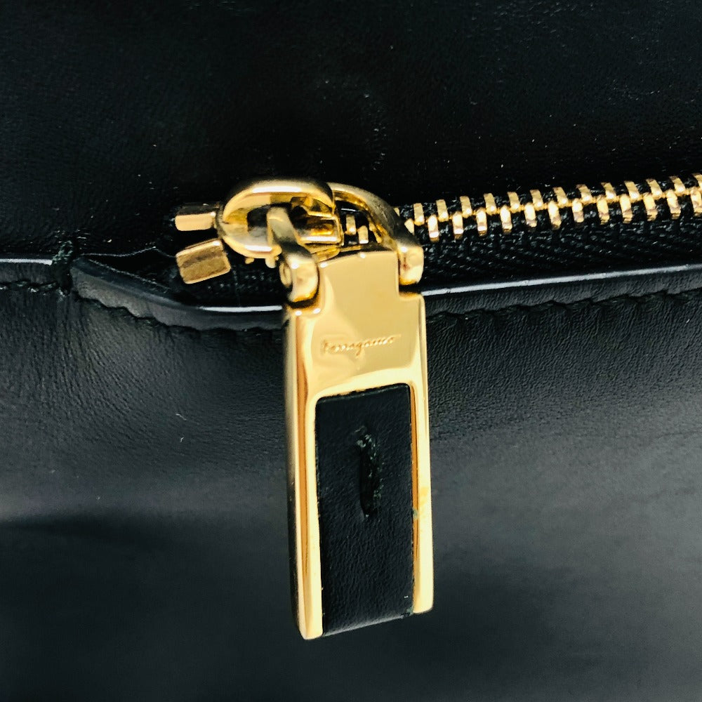 Salvatore Ferragamo Gancini bag bag shoulder bag shoulder bag shoulder bag leather ladies black