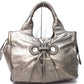 Salvatore Ferragamo Gancini Shoulder Bag, Handbag, Tote Bag, Leather, Women's, Bronze, Gray