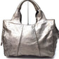 Salvatore Ferragamo Gancini Shoulder Bag, Handbag, Tote Bag, Leather, Women's, Bronze, Gray