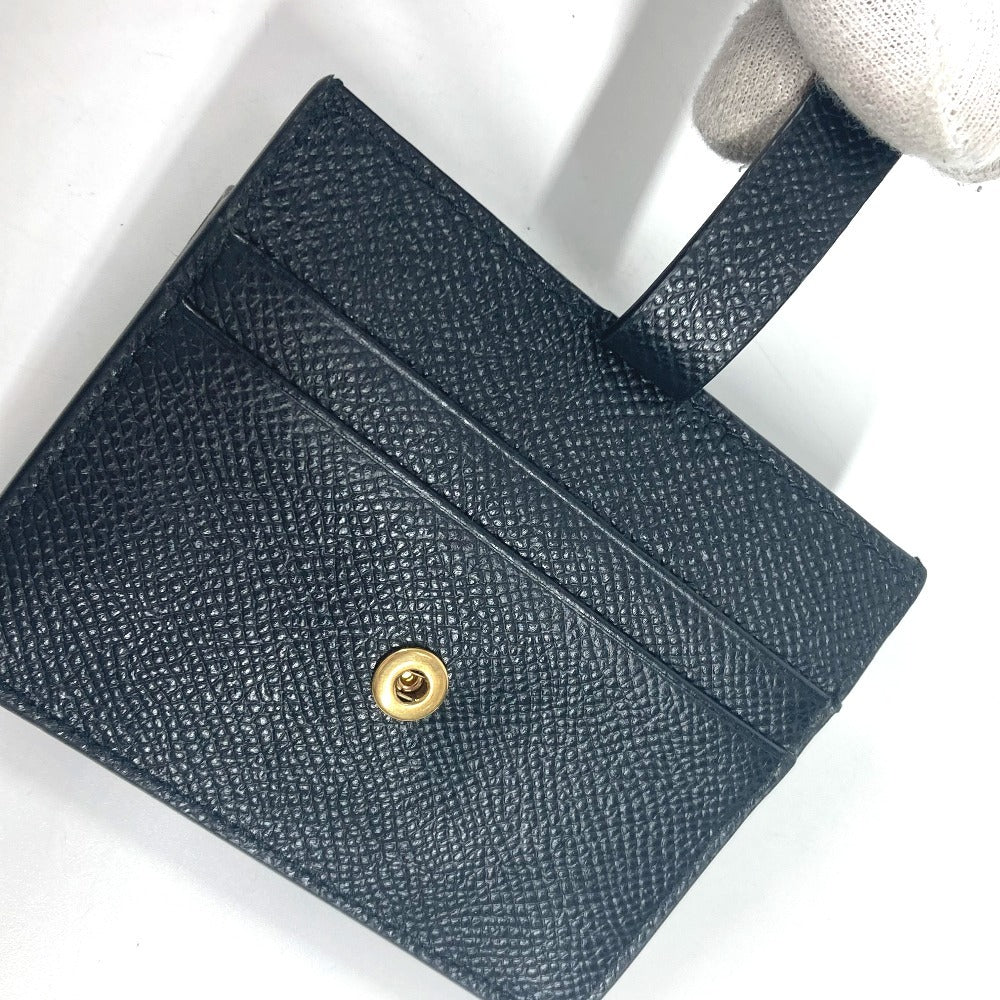 Salvatore Ferragamo Wallet Coin Purse Crossbody Pouch Gancini Logo Card Coin Case Card Case with Chain Business Card Holder Coin Case Leather Women's Black