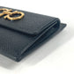Salvatore Ferragamo Wallet Coin Purse Crossbody Pouch Gancini Logo Card Coin Case Card Case with Chain Business Card Holder Coin Case Leather Women's Black
