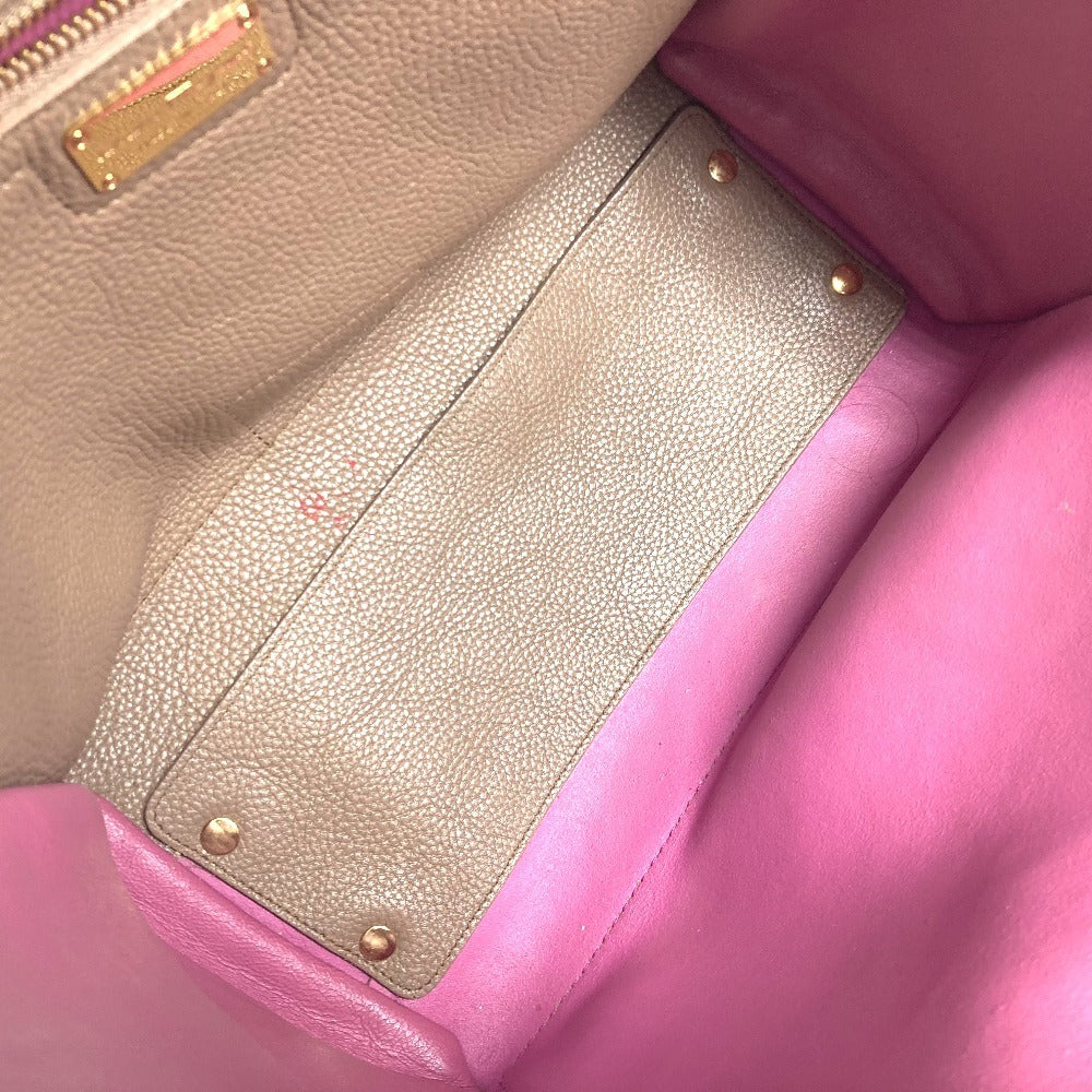 Salvatore Ferragamo ガンチーニ ロゴ バイカラー 2WAYバッグ ショルダーバッグ 肩掛け トートバッグ レザー レディース ベージュ - brandshop-reference