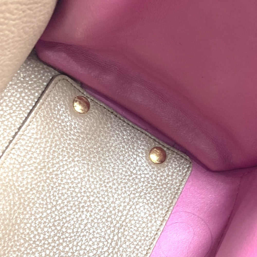 Salvatore Ferragamo ガンチーニ ロゴ バイカラー 2WAYバッグ ショルダーバッグ 肩掛け トートバッグ レザー レディース ベージュ - brandshop-reference