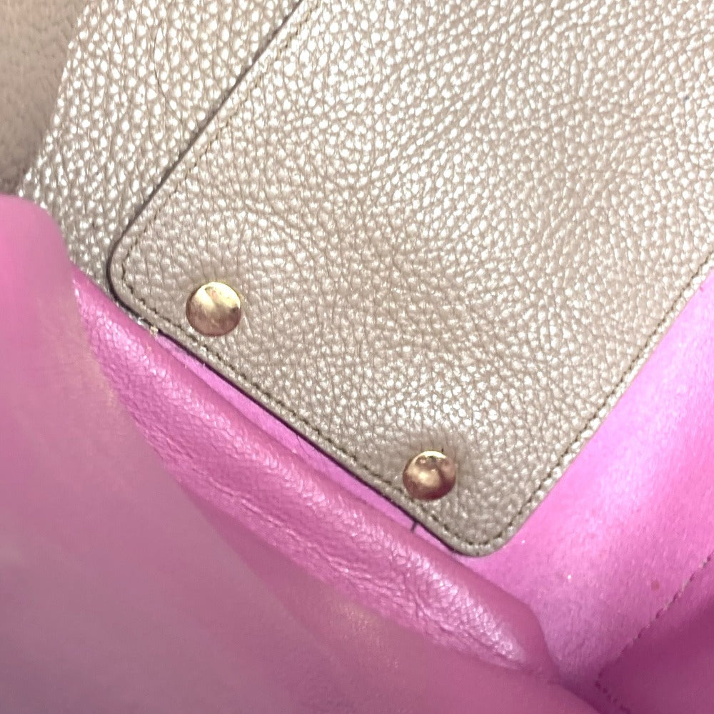 Salvatore Ferragamo ガンチーニ ロゴ バイカラー 2WAYバッグ ショルダーバッグ 肩掛け トートバッグ レザー レディース ベージュ - brandshop-reference