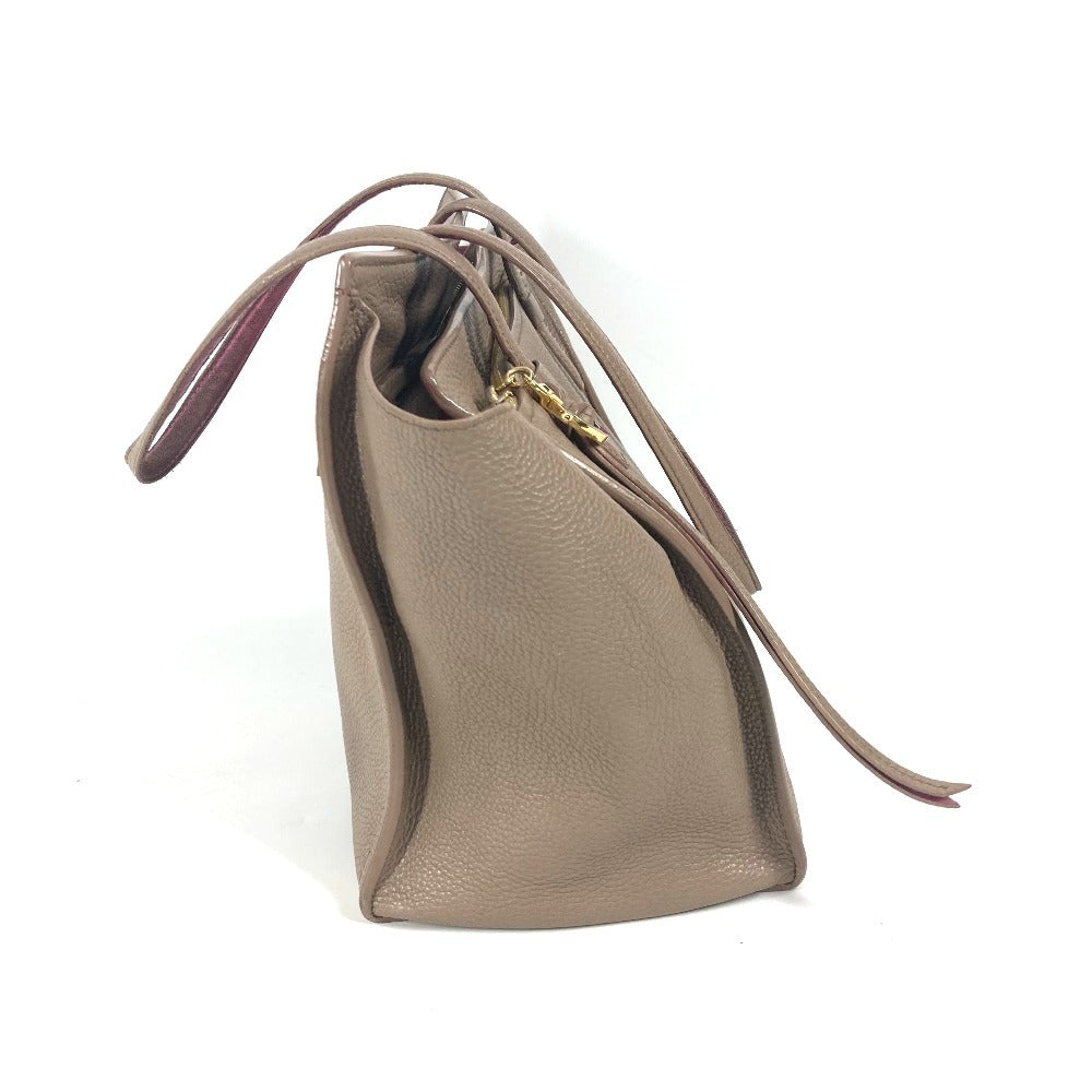 Salvatore Ferragamo ガンチーニ ロゴ バイカラー 2WAYバッグ ショルダーバッグ 肩掛け トートバッグ レザー レディース ベージュ - brandshop-reference