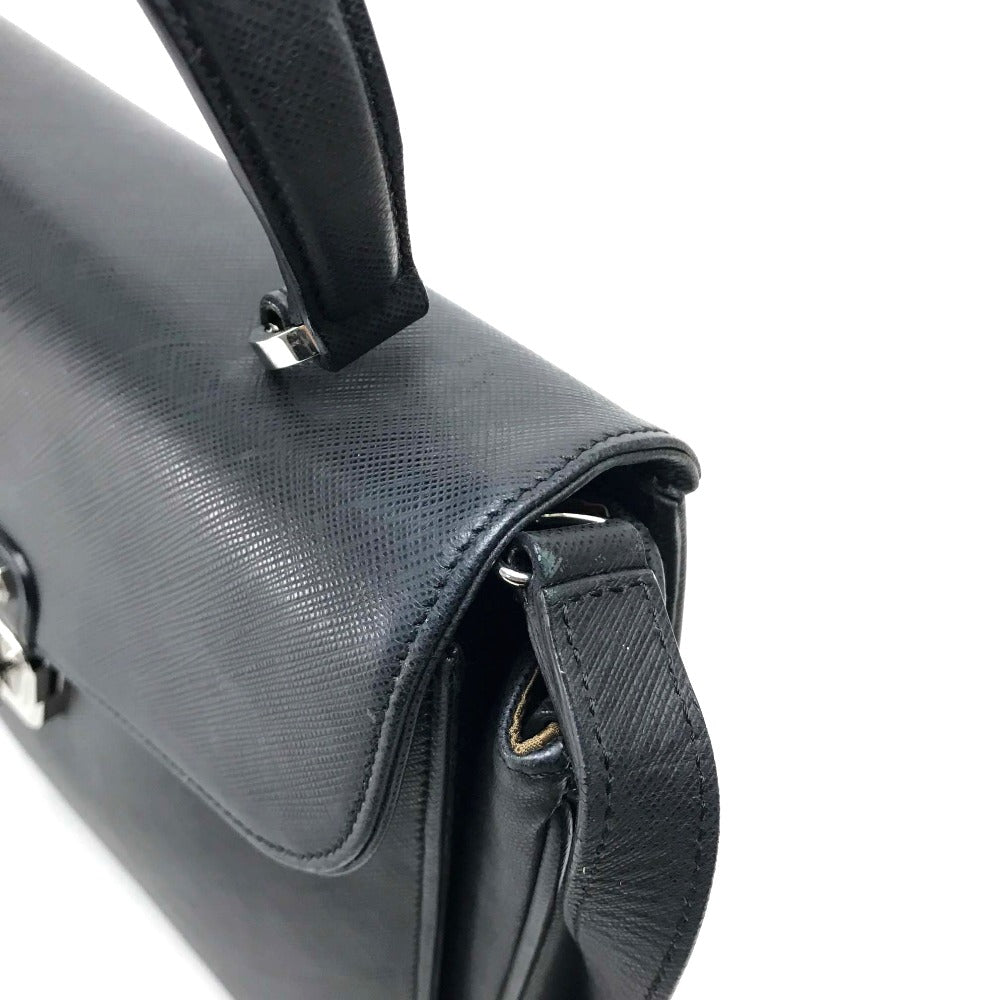 Salvatore Ferragamo ガンチーニ ショルダーバッグ カバン ハンドバッグ レザー レディース ブラック