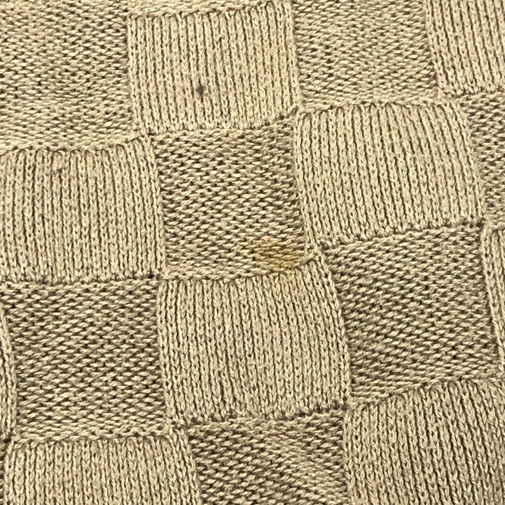 FENDI fendi club Zucca Pequin FF Logo Apparel Tops Long Sleeve Sweater Cotton Men's Beige