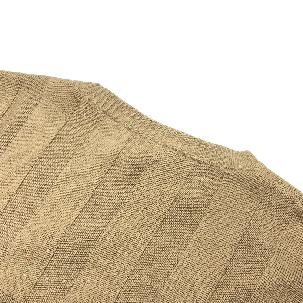 FENDI fendi club Zucca Pequin FF Logo Apparel Tops Long Sleeve Sweater Cotton Men's Beige