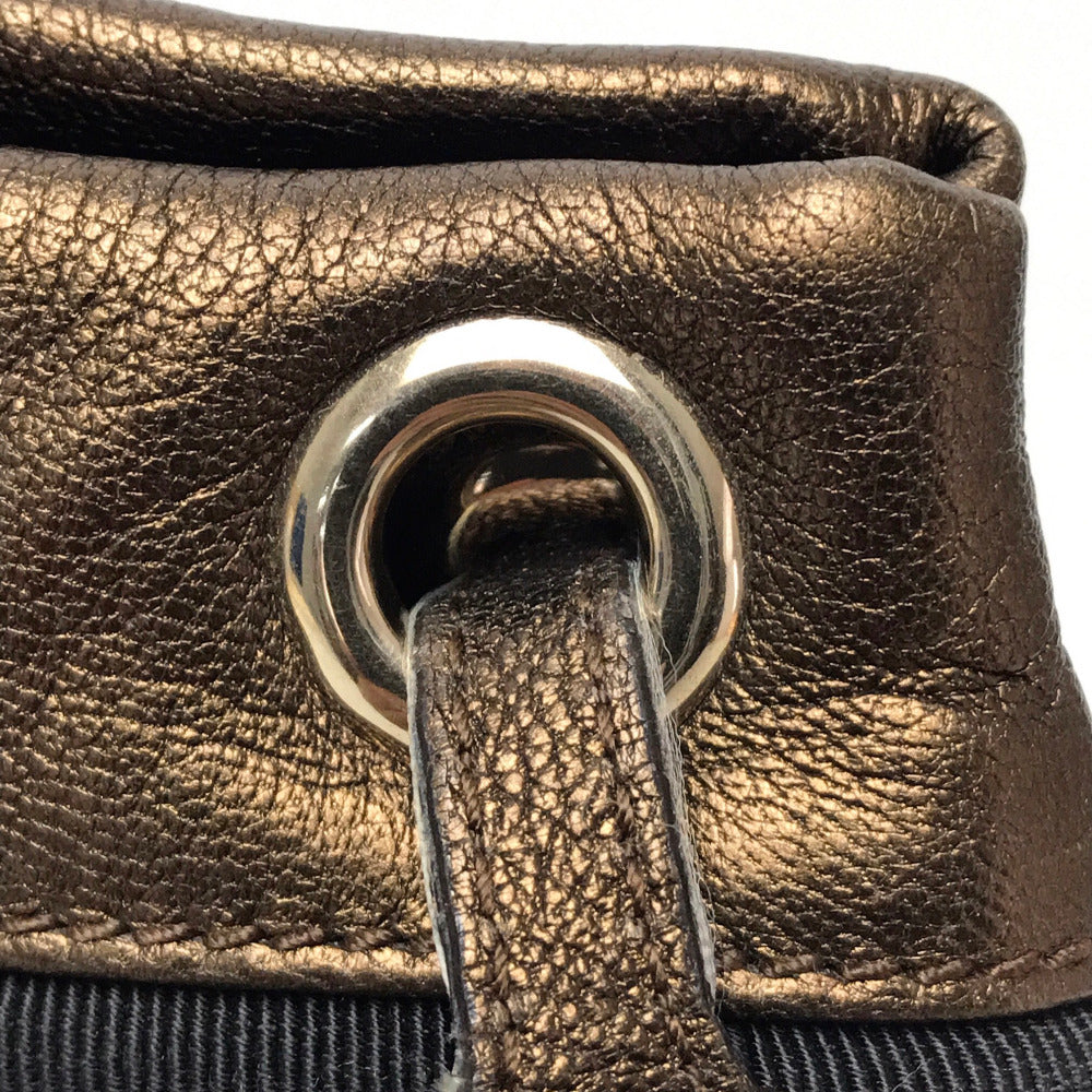 Salvatore Ferragamo Vara Ribbon Handbag, Chain Shoulder Bag, Tote Bag, Leather, Women's, Bronze