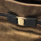 Salvatore Ferragamo Vara Ribbon Handbag, Chain Shoulder Bag, Tote Bag, Leather, Women's, Bronze