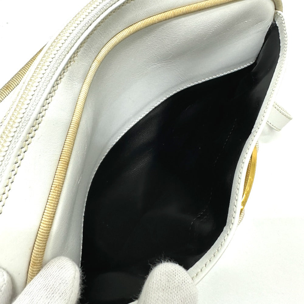 Salvatore Ferragamo BA214183 ヴァラ リボン ショルダーバッグ レザー レディース ホワイト