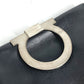 Salvatore Ferragamo Big Gancini Logo Pouch Bag Clutch Bag Kulit Unisex Hitam