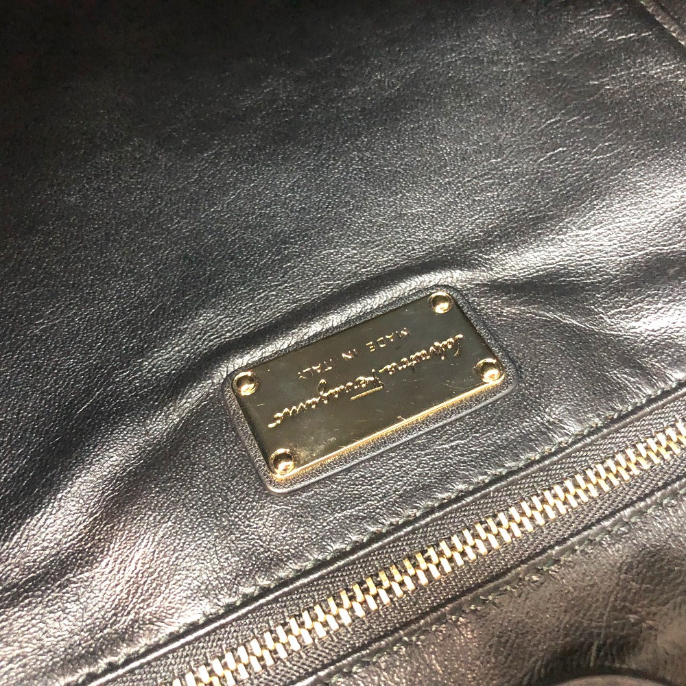 Salvatore Ferragamo Gancini Shoulder Bag, Handbag, Women's, Black