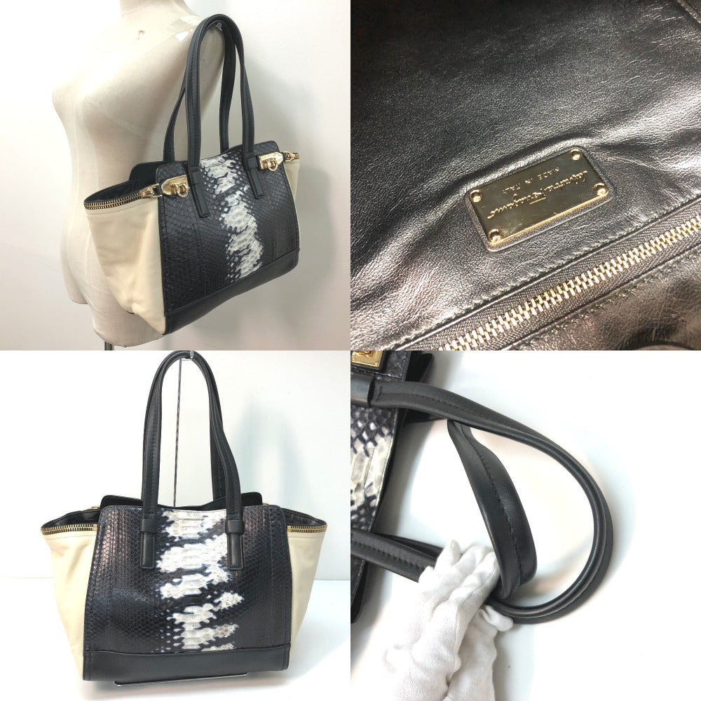 Salvatore Ferragamo Gancini Shoulder Bag, Handbag, Women's, Black