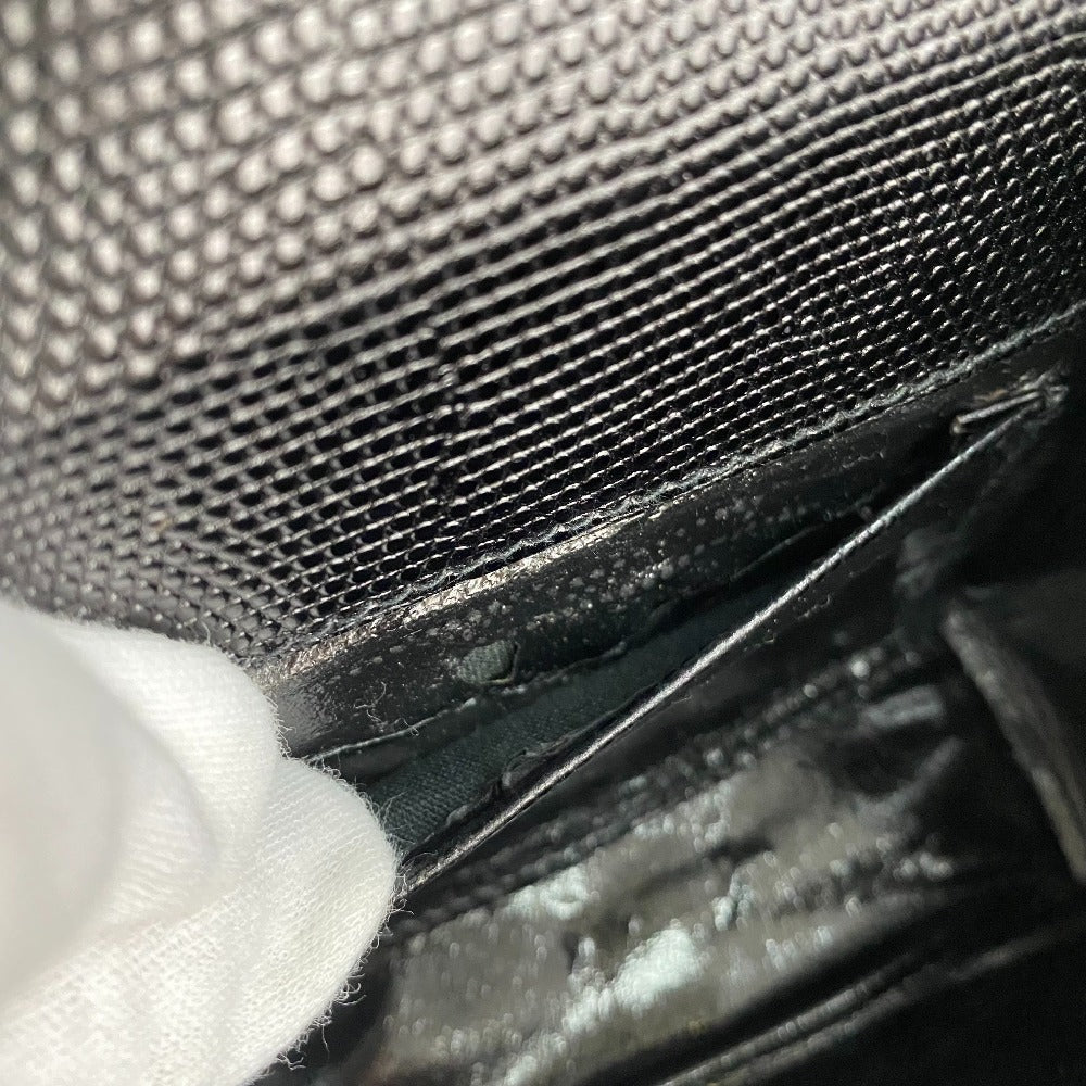 Salvatore Ferragamo Vara Ribbon Mini Pochette, Crossbody Bag, Waist Bag, Clutch, Shoulder Bag, Embossed Leather, Women's, Black and Gold