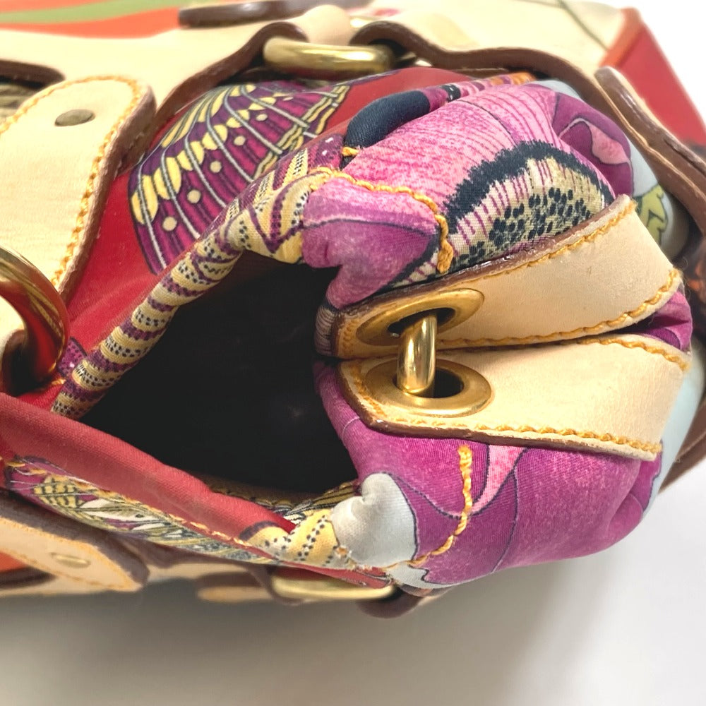 Salvatore Ferragamo 肩掛け アニマル総柄 トラ カバン ハンドバッグ トートバッグ ナイロン レディース マルチカラー