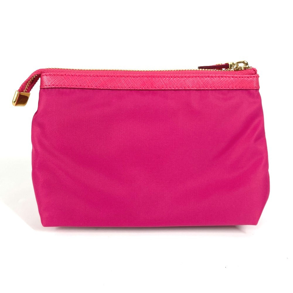 Salvatore Ferragamo リボン ロゴ りぼん ヴァラ メイクポーチ マルチポーチ 化粧ポーチ ナイロン レディース ピンク - brandshop-reference