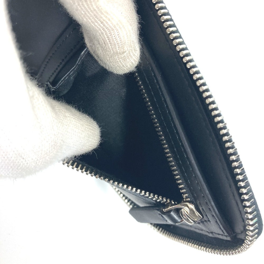 Valentino Garavani ストラップ付 ロゴ VLTN ネックウォレット ラウンドファスナー 2つ折り財布 レザー ユニセックス ブラック - brandshop-reference