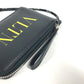 Valentino Garavani ストラップ付 ロゴ VLTN ネックウォレット ラウンドファスナー 2つ折り財布 レザー ユニセックス ブラック - brandshop-reference