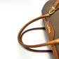 Salvatore Ferragamo AG219155 Logo Two-Tone Handbag/Boston Bag in PVC/Leather, Brown