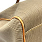 Salvatore Ferragamo AG219155 Logo Two-Tone Handbag/Boston Bag in PVC/Leather, Brown