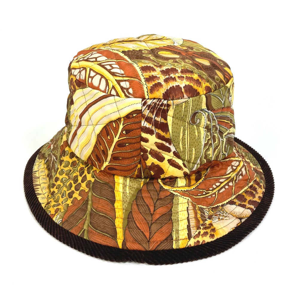 Salvatore Ferragamo Leopard Animal Print Quilted Hat, Polyester, Women's, Multicolor