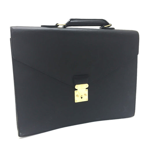 LOUIS VUITTON M54412 エピ セルヴィエット・アンバサダー カバン ブリーフケース ビジネスバッグ エピレザー メンズ クリールブラック ブラック