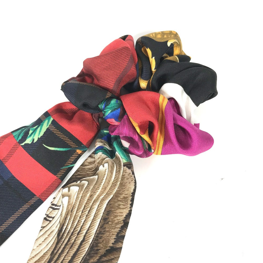 Salvatore Ferragamo Silk Ribbon Hair Tie Scrunchie for Women in Multicolor