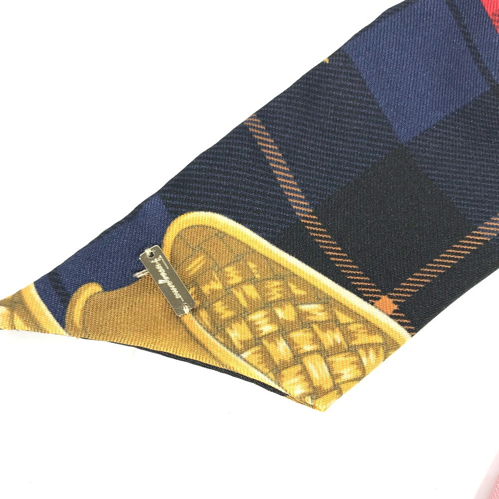 Salvatore Ferragamo Silk Ribbon Hair Tie Scrunchie for Women in Multicolor