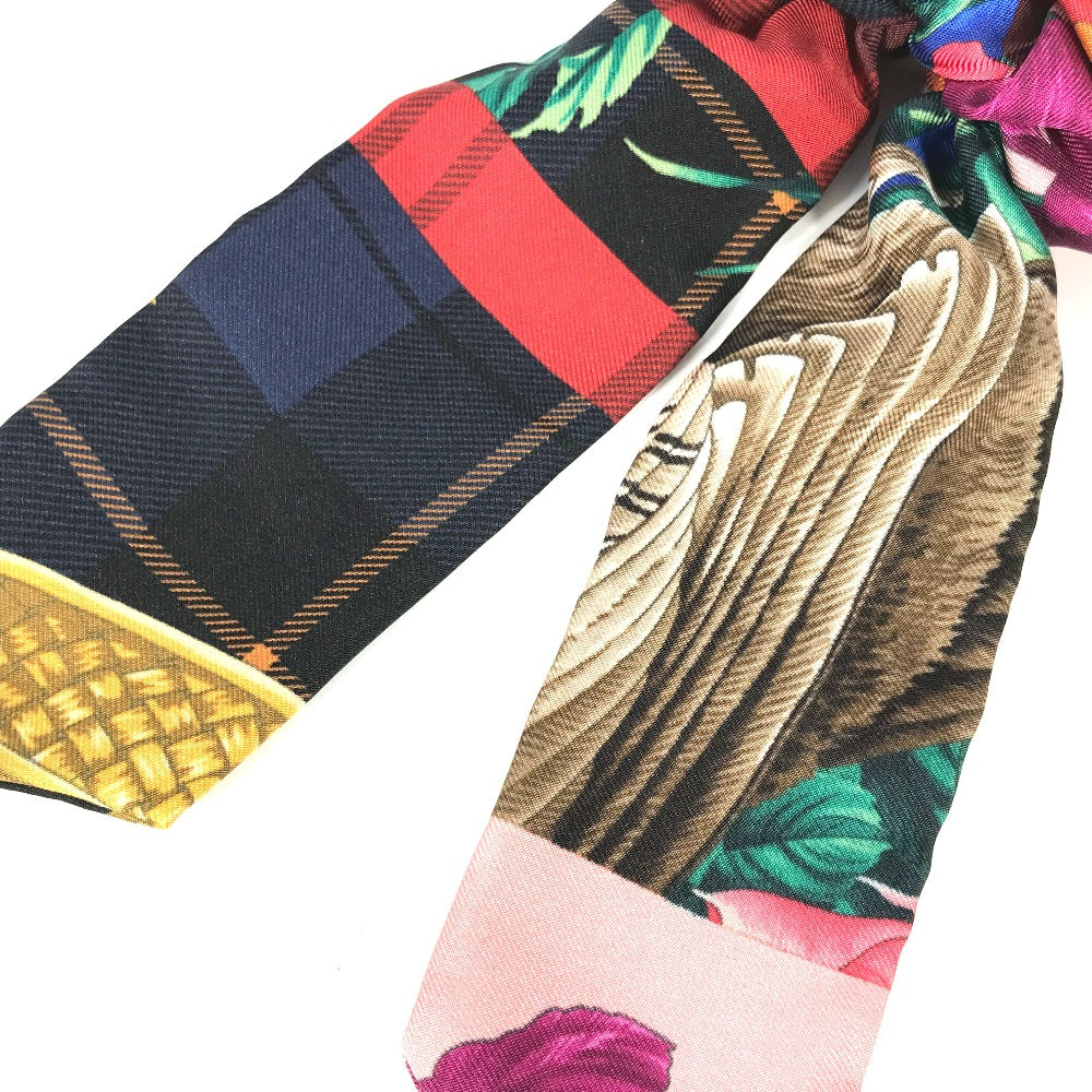 Salvatore Ferragamo Silk Ribbon Hair Tie Scrunchie for Women in Multicolor