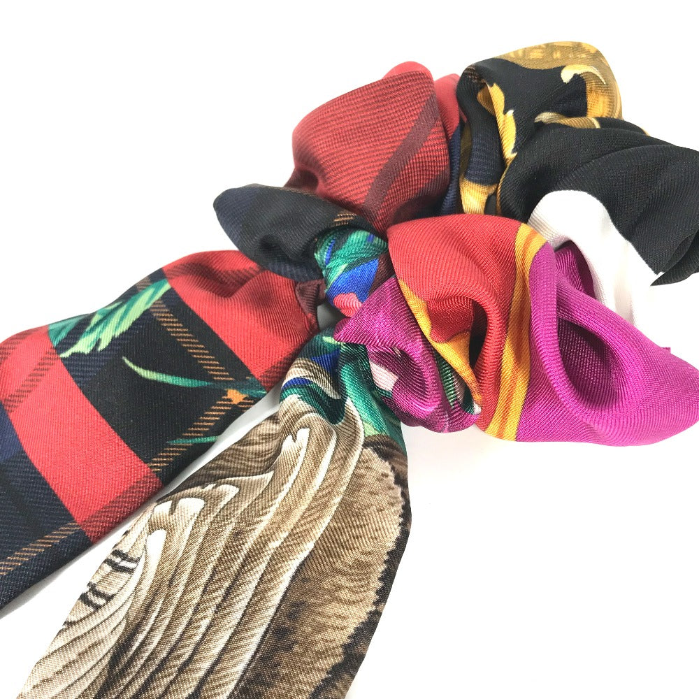 Salvatore Ferragamo Silk Ribbon Hair Tie Scrunchie for Women in Multicolor