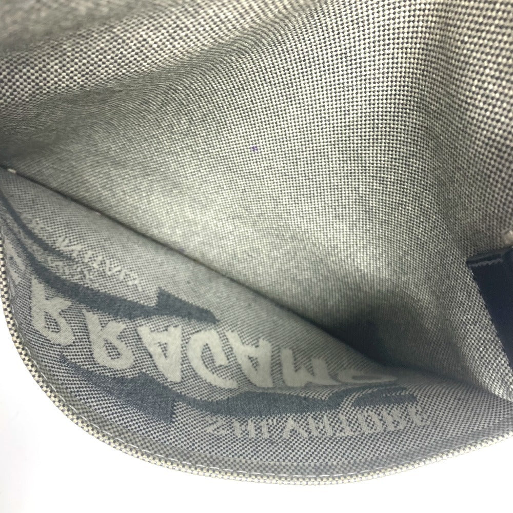 Salvatore Ferragamo ロゴ ポシェット カバン 斜め掛け ショルダーバッグ コーティングキャンバス ユニセックス グレー - brandshop-reference