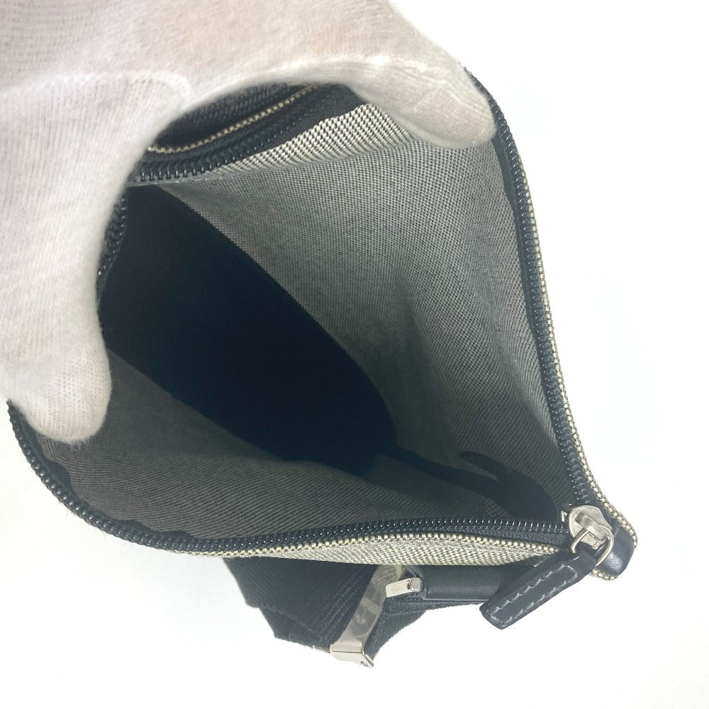 Salvatore Ferragamo ロゴ ポシェット カバン 斜め掛け ショルダーバッグ コーティングキャンバス ユニセックス グレー - brandshop-reference