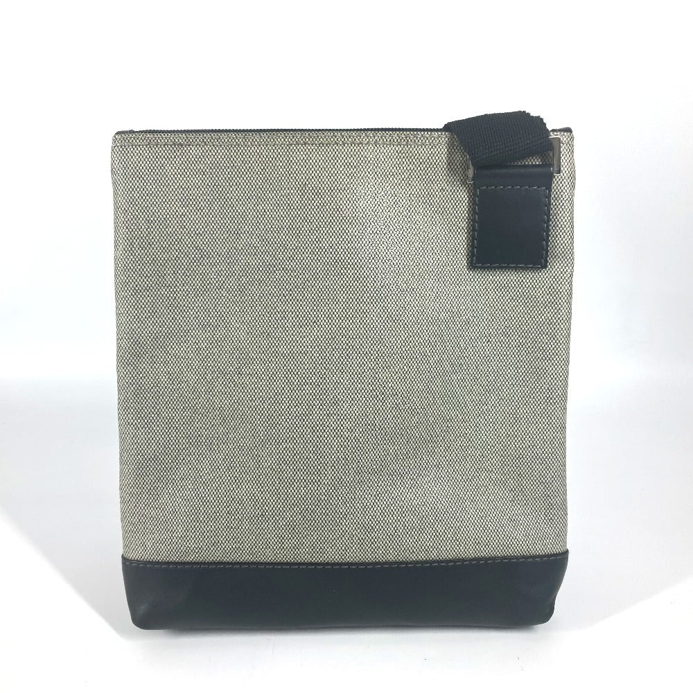 Salvatore Ferragamo ロゴ ポシェット カバン 斜め掛け ショルダーバッグ コーティングキャンバス ユニセックス グレー - brandshop-reference