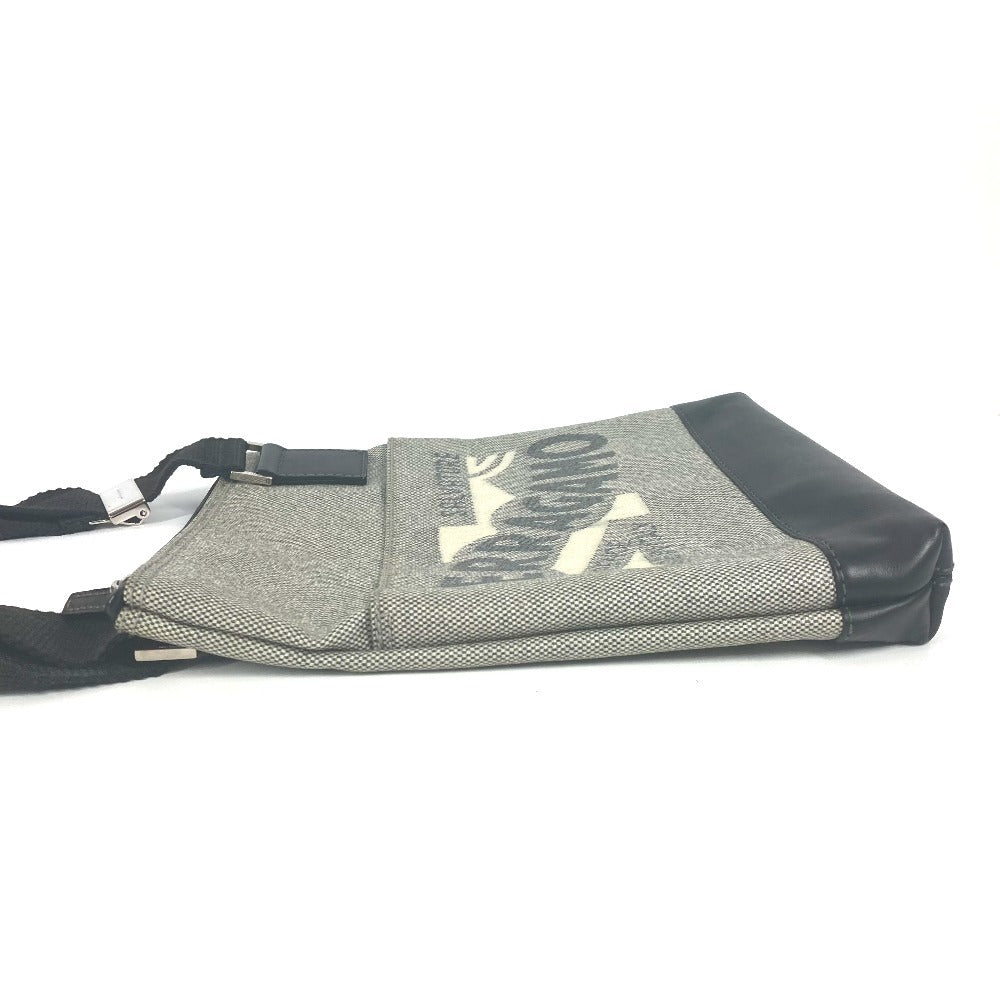 Salvatore Ferragamo ロゴ ポシェット カバン 斜め掛け ショルダーバッグ コーティングキャンバス ユニセックス グレー - brandshop-reference