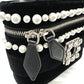 ROGER VIVIER RBWANMH70000LU クリスタル フェイクパール ヴァニティ ベルベット マイクロ 2WAY カバン 肩掛け ハンドバッグ サテン レディース ブラック - brandshop-reference