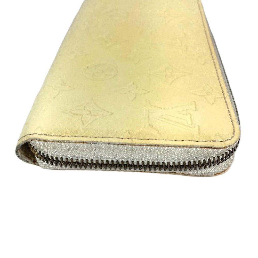 LOUIS VUITTON M91471 MonogramVernis Zippy Wallet Zip Around Long Wallet Long Wallet MonogramVernis Perle White Used