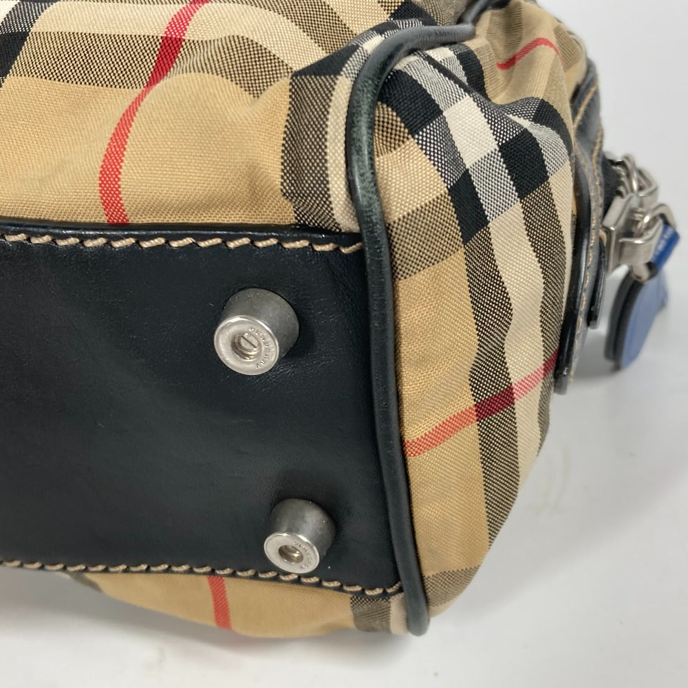 BURBERRY ポーチ チェック  持ち手つき カバン クラッチバッグ セカンドバッグ レザー/キャンバス メンズ - brandshop-reference