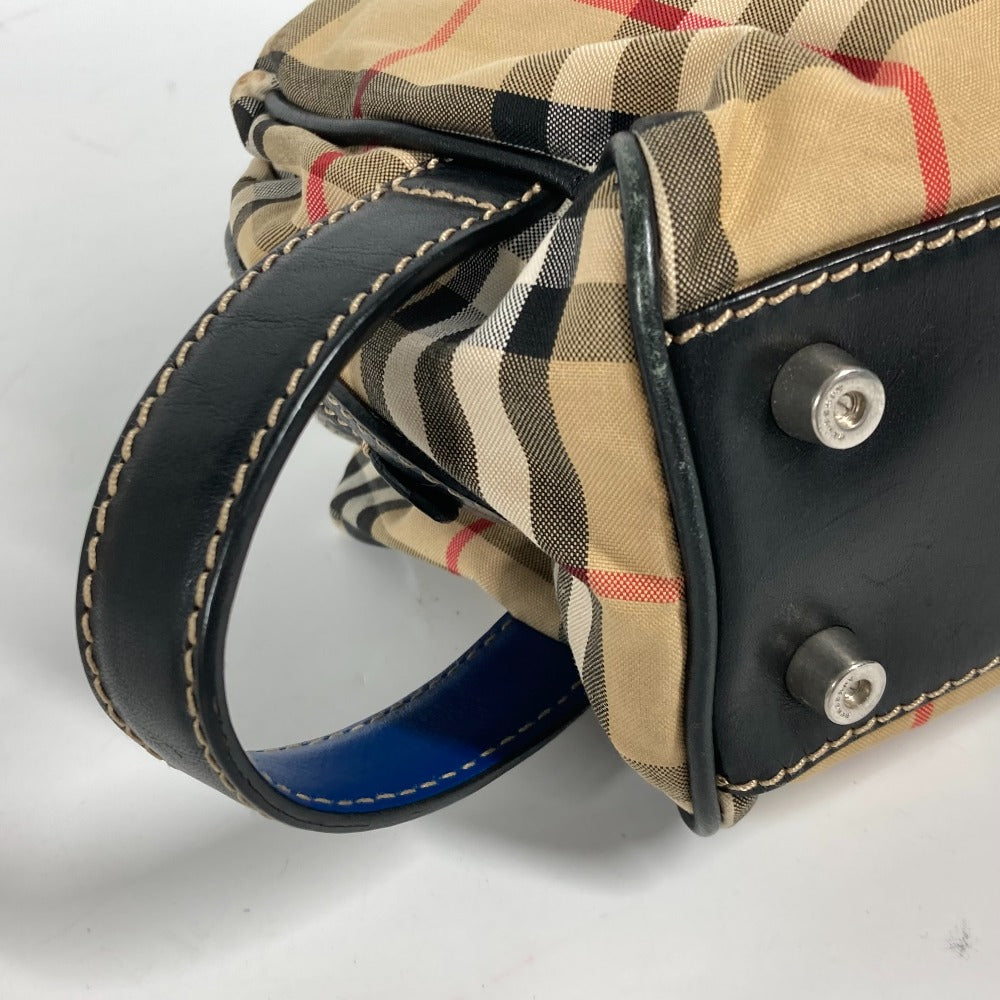 BURBERRY ポーチ チェック  持ち手つき カバン クラッチバッグ セカンドバッグ レザー/キャンバス メンズ - brandshop-reference