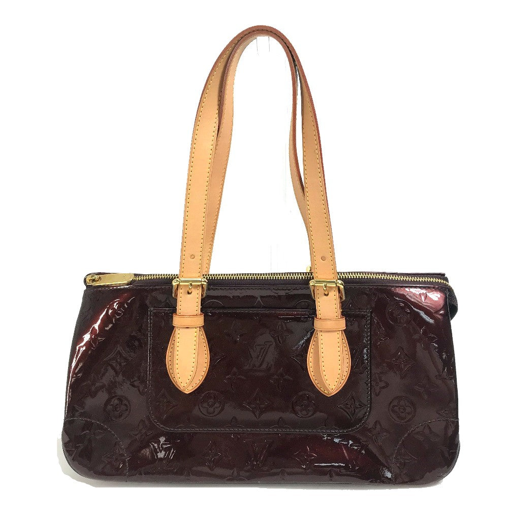 LOUIS VUITTON M93510 Monogram Vernis Rosewood Avenue Shoulder Bag in Patent Leather, Amaranth and Wine Red