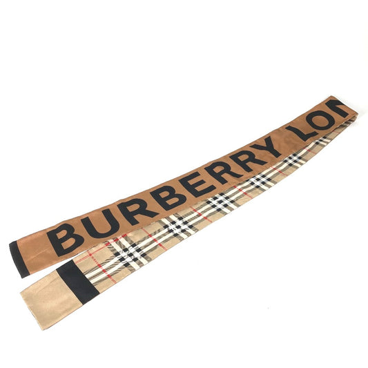 BURBERRY 8017106 バンドースカーフ チェック ロゴ スカーフ シルク レディース - brandshop-reference