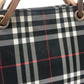 BURBERRY London Check pattern Bag Hand Bag Tote Bag Canvas Black Used