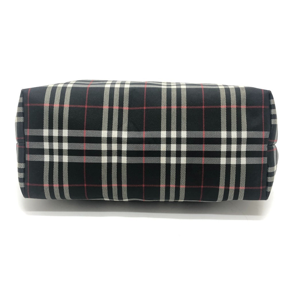 BURBERRY London Check pattern Bag Hand Bag Tote Bag Canvas Black Used