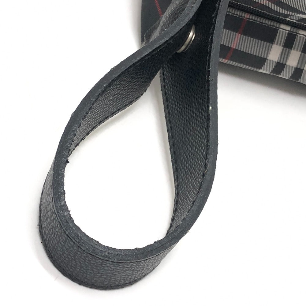 BURBERRY London Check pattern Cosmetics Pouch Pouch Canvas Black Used