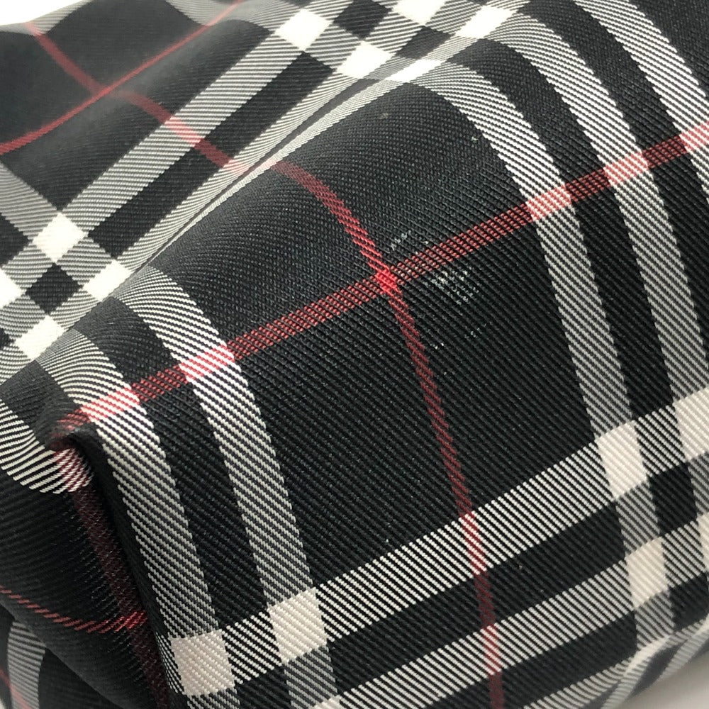 BURBERRY London Check pattern Cosmetics Pouch Pouch Canvas Black Used