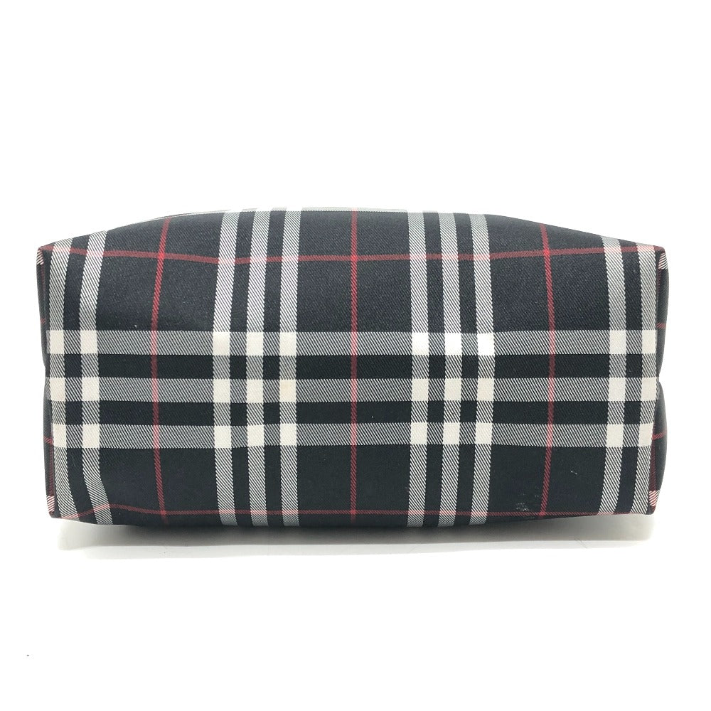 BURBERRY London Check pattern Cosmetics Pouch Pouch Canvas Black Used