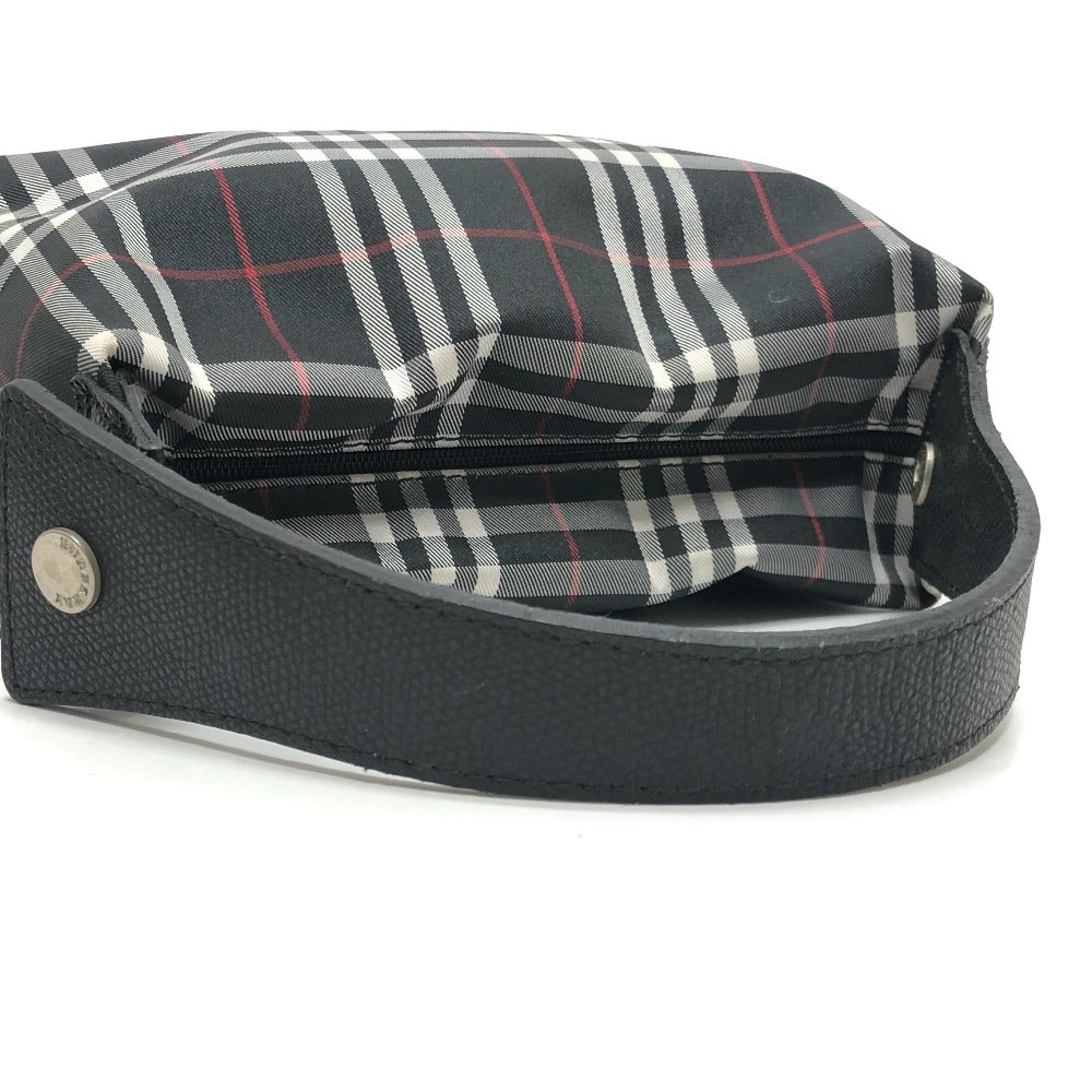 BURBERRY London Check pattern Cosmetics Pouch Pouch Canvas Black Used