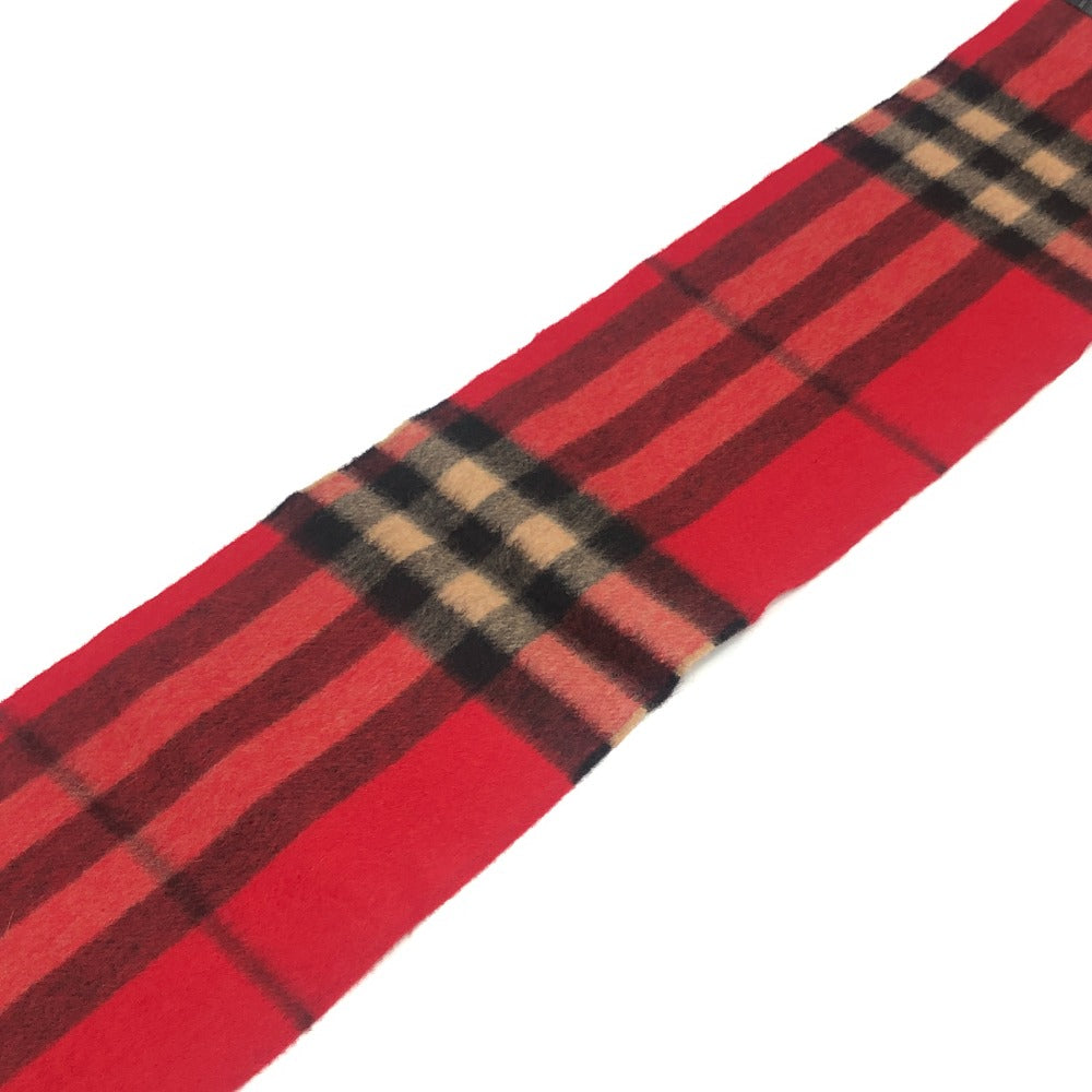 BURBERRY Prorsum プロ―サム チェック柄 防寒具 ファッション小物 ショート マフラー カシミヤ レディース レッド
