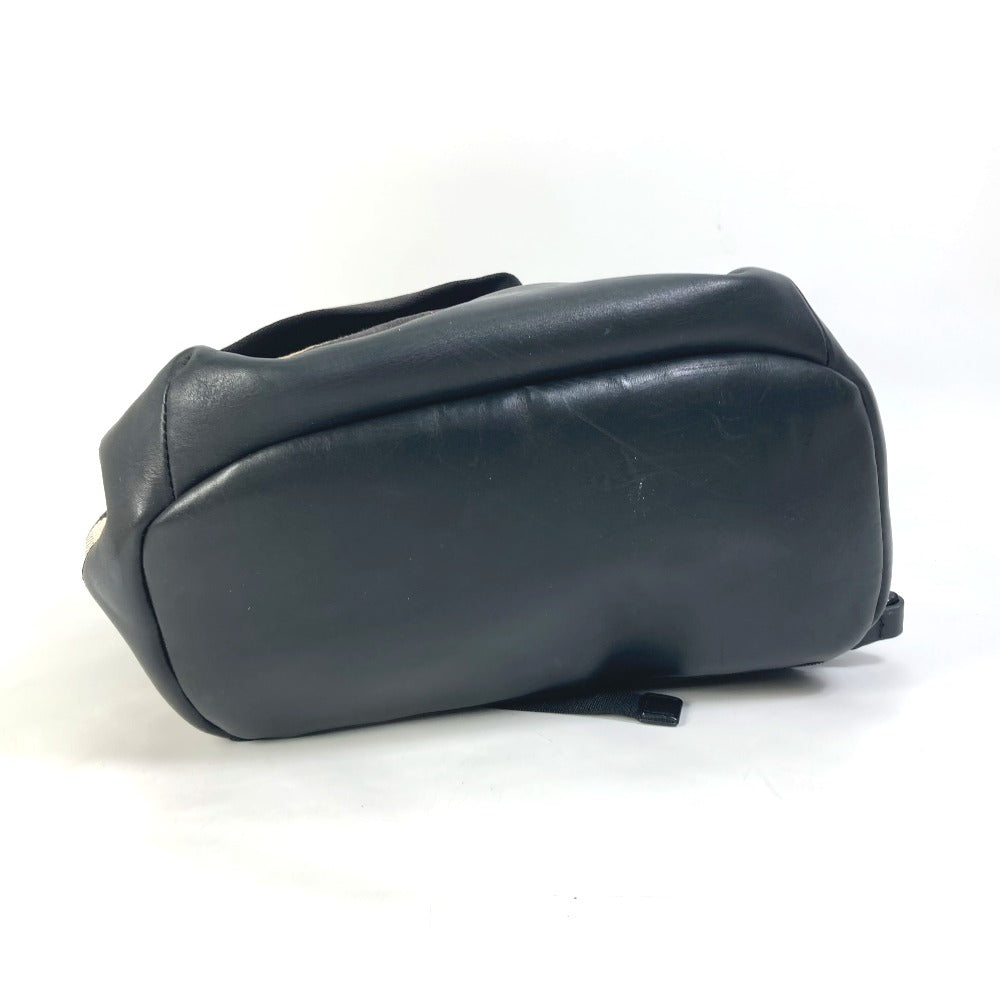 BURBERRY 3958527 バックパック メガ チェック柄 カバン リュックサック キャンバス/レザー メンズ ベージュ - brandshop-reference